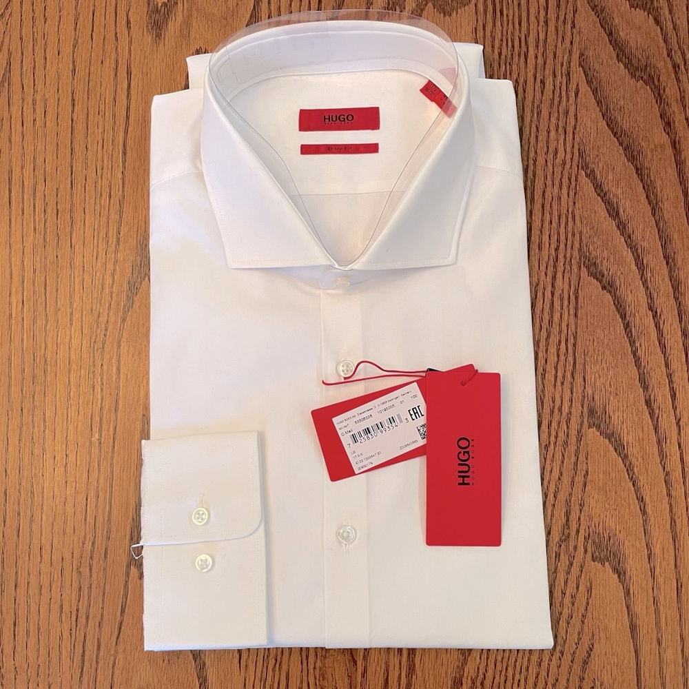Men’s Hugo Boss White Button Down Dress Shirt
